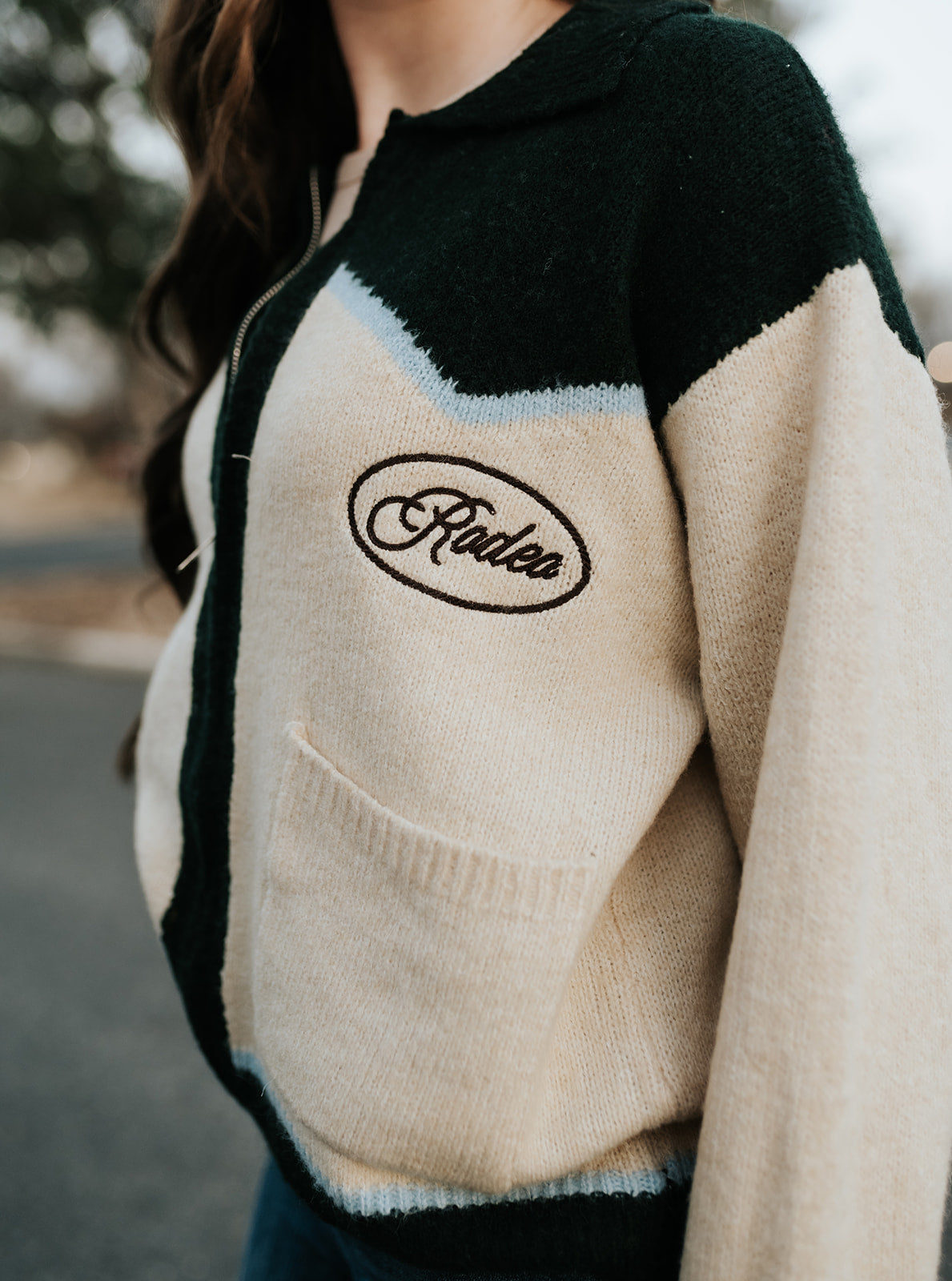 Butter Rodeo Embroidered Zip Cardigan BRW3147-7