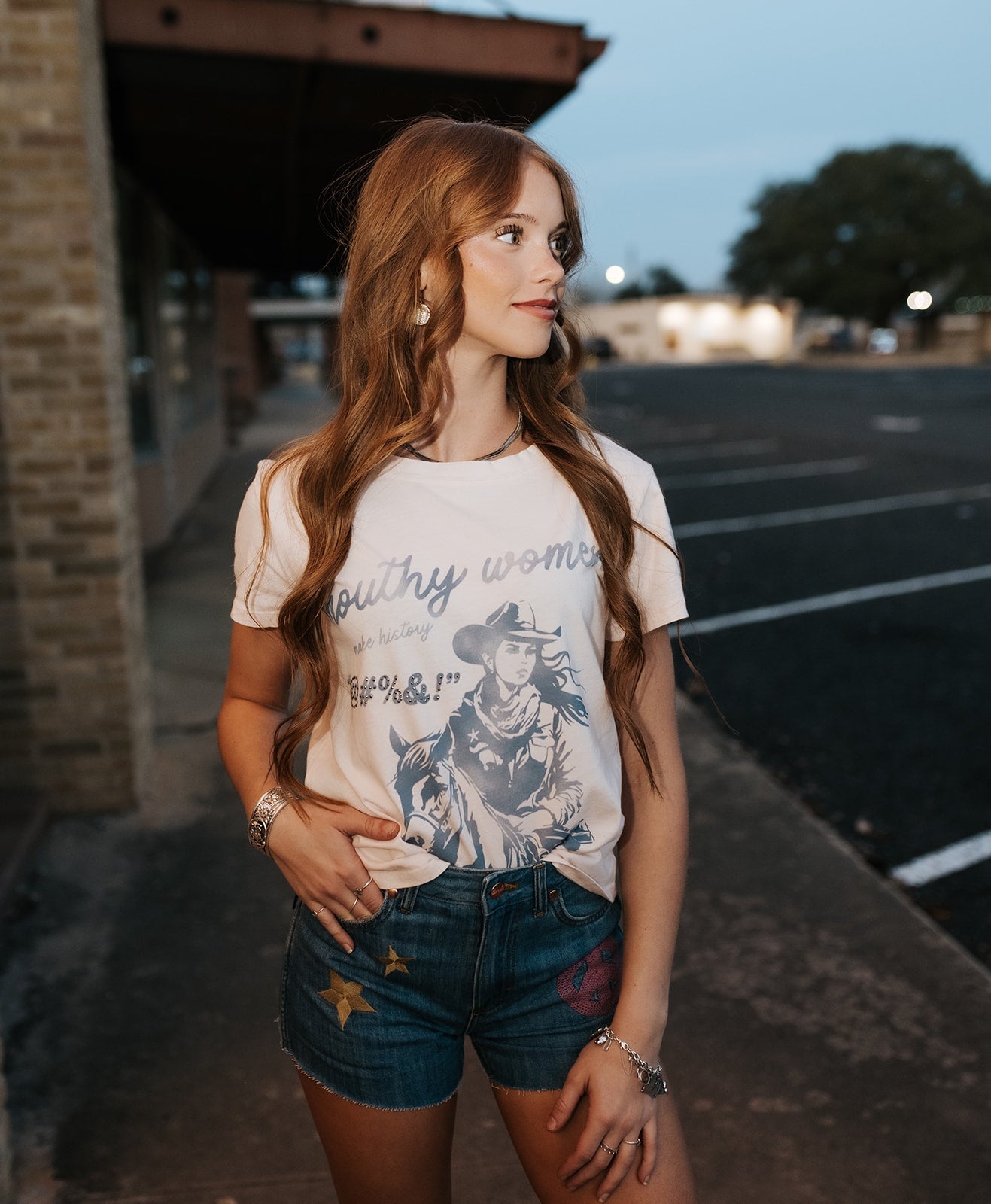 Peach Mouthy Women Boy Tee