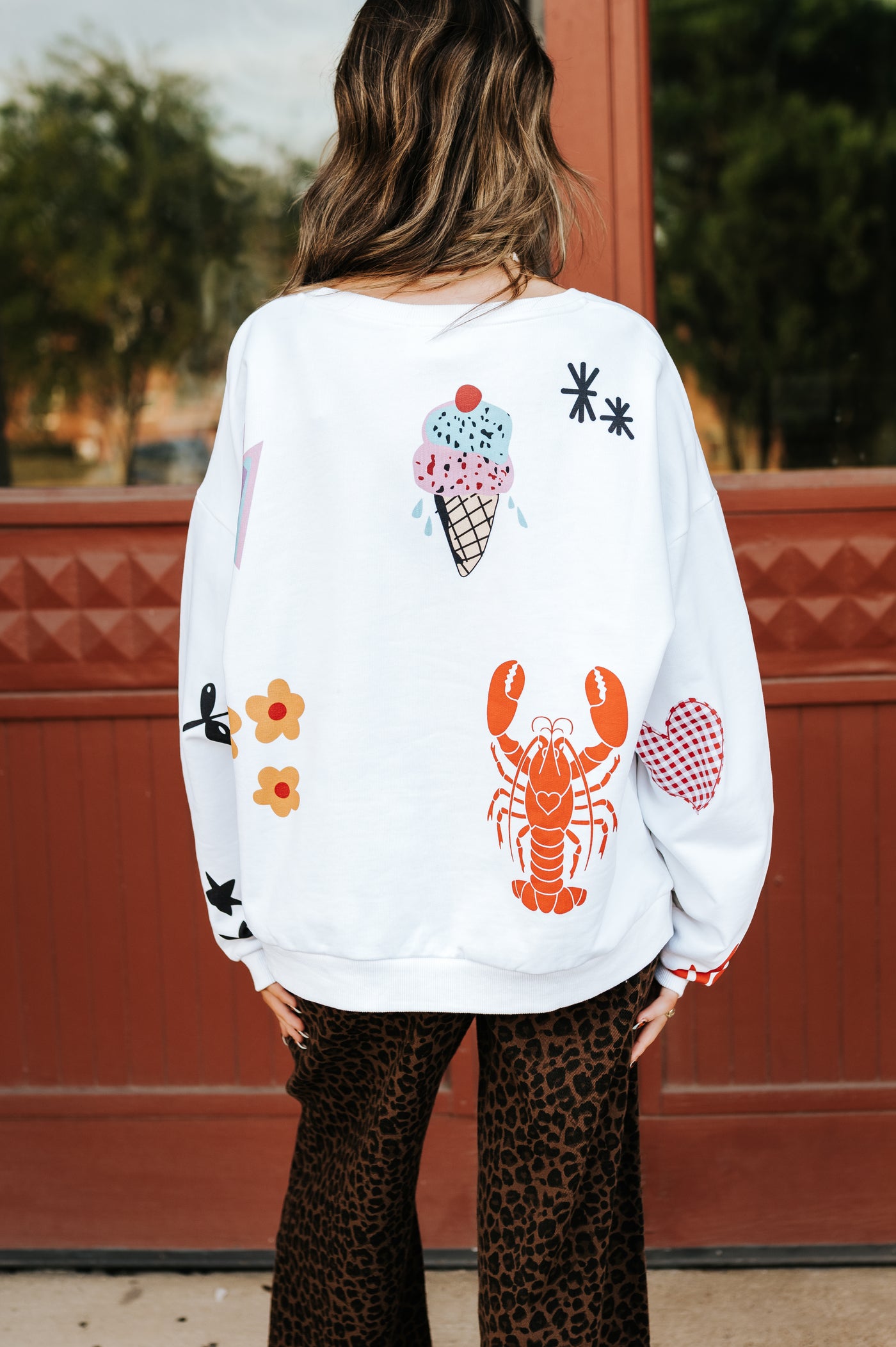 Ivory Somebody Loves You Graphic Sweatshirt