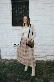 Caramel Tulle Cascade Skirt RP2940