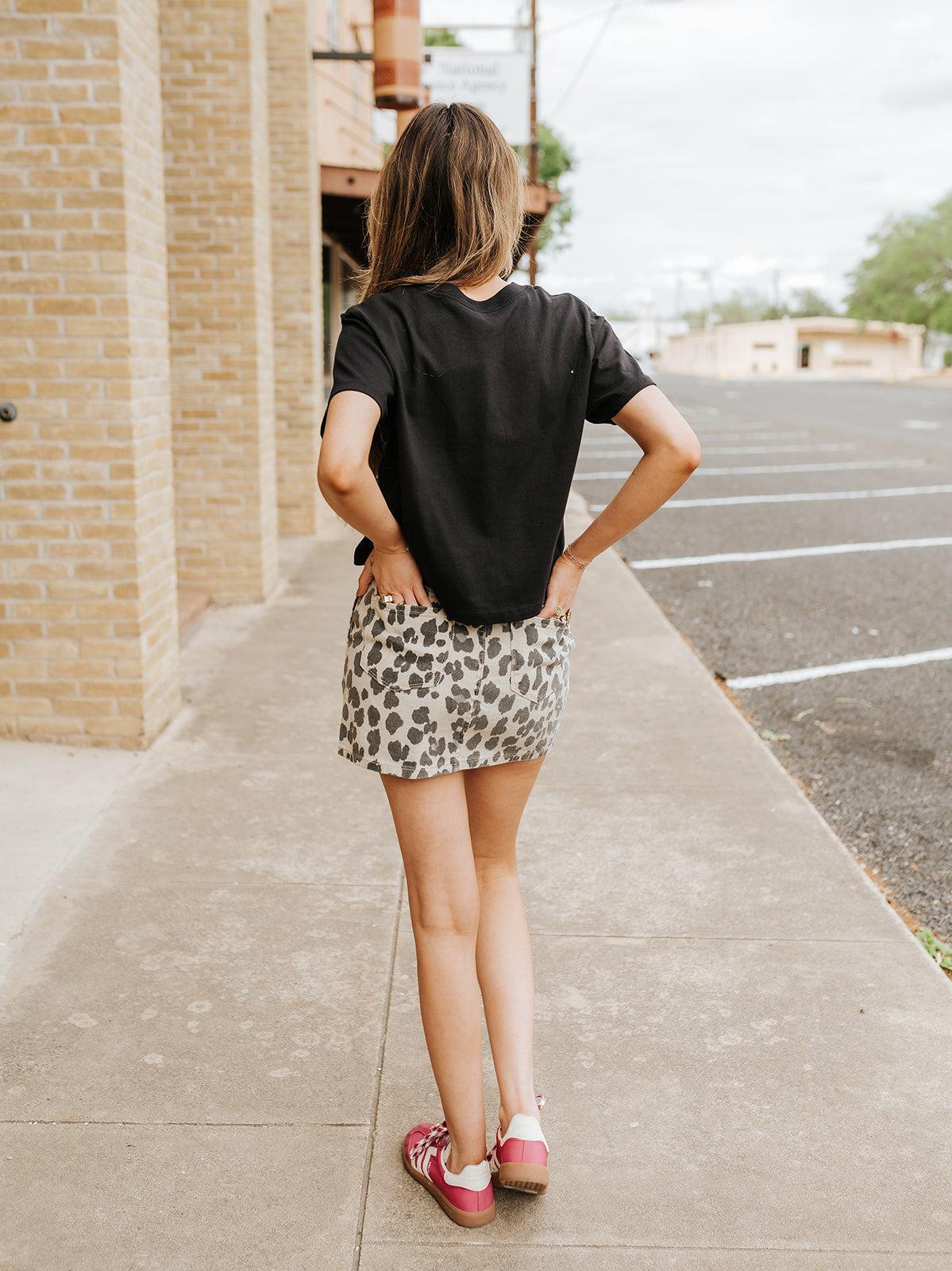 Leopard Leah Mid Rise Mini Skirt KC5552BE