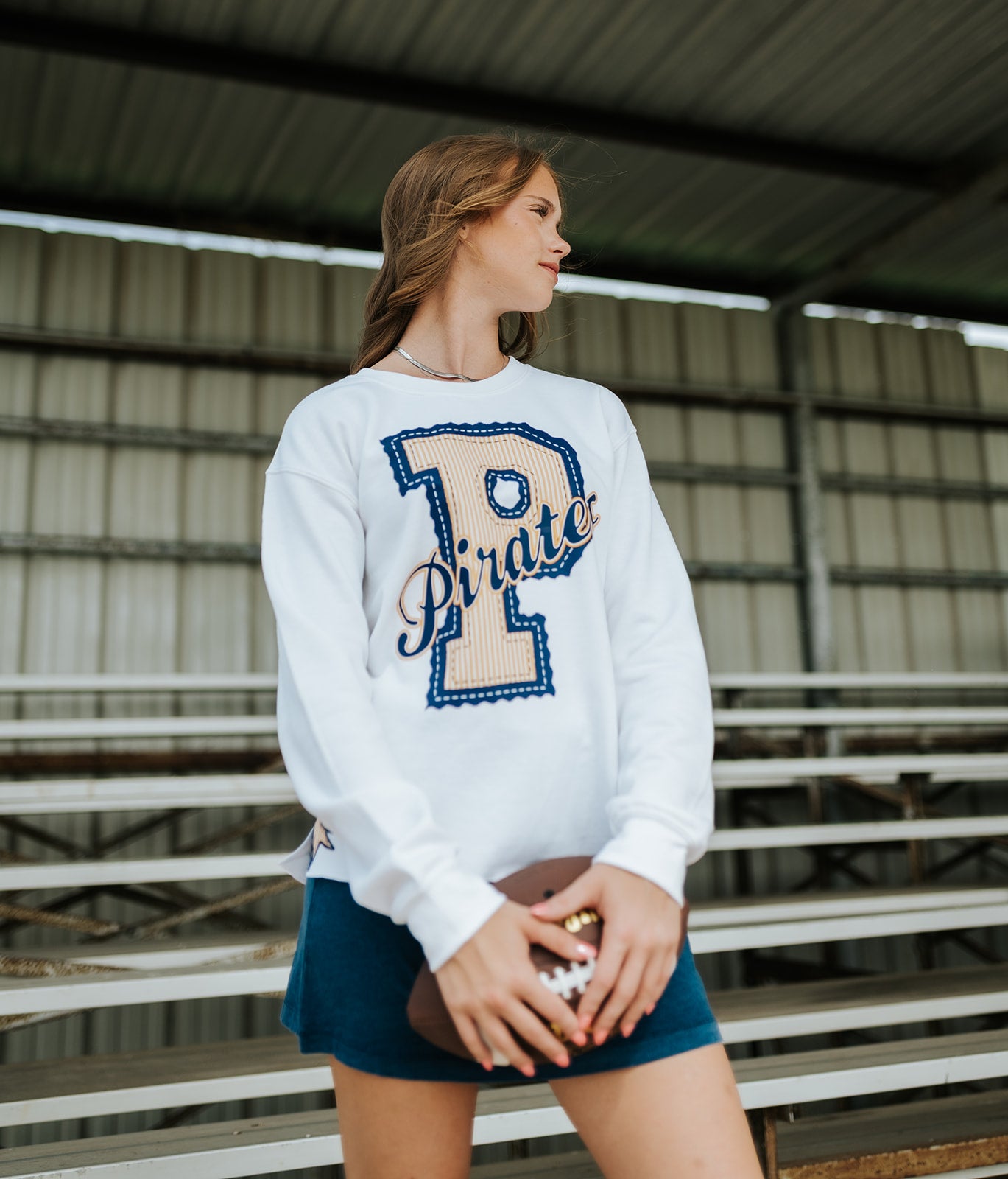 White Pirates Side-Bow Sweatshirt