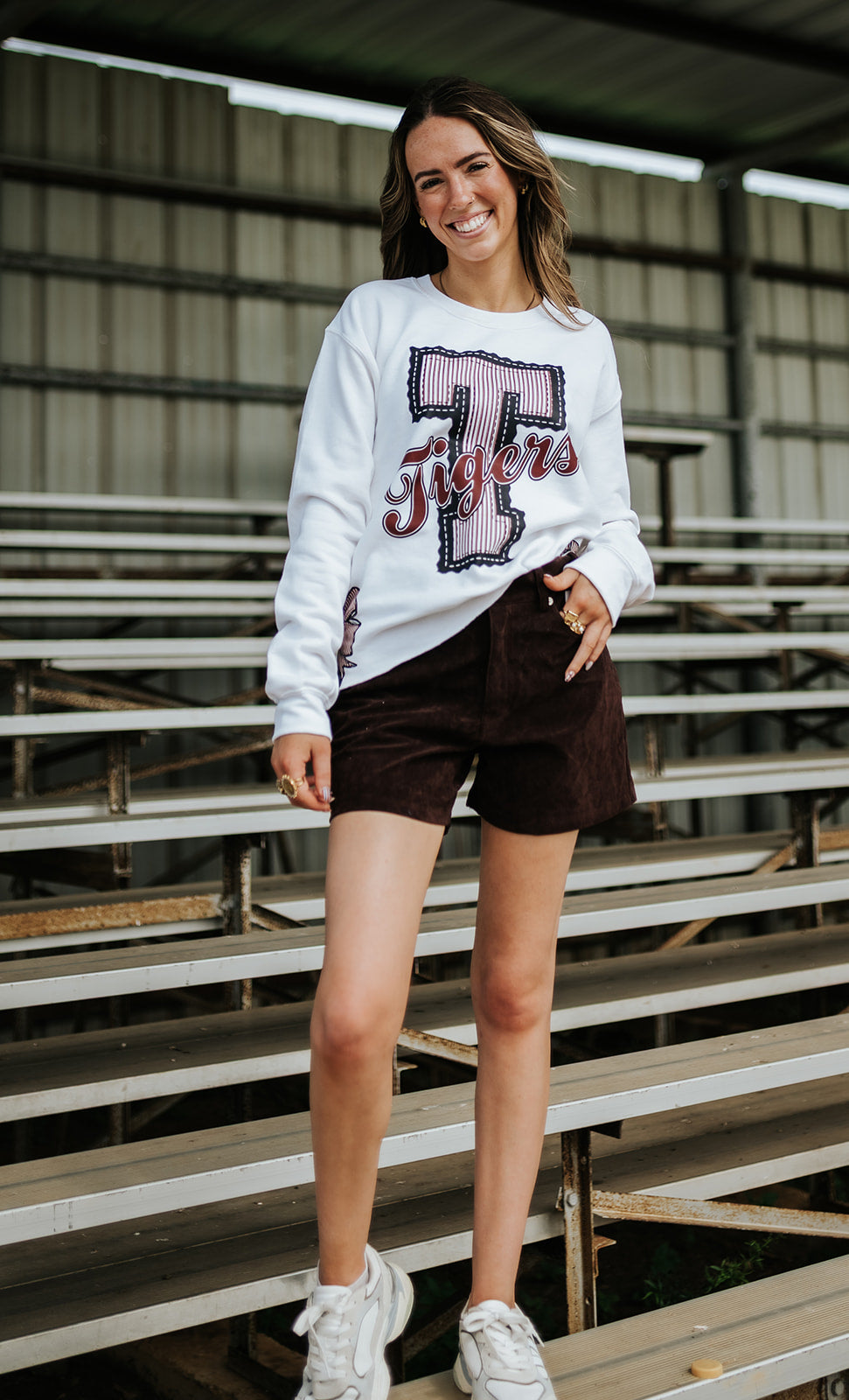 White Tigers Side-Bow Sweatshirt