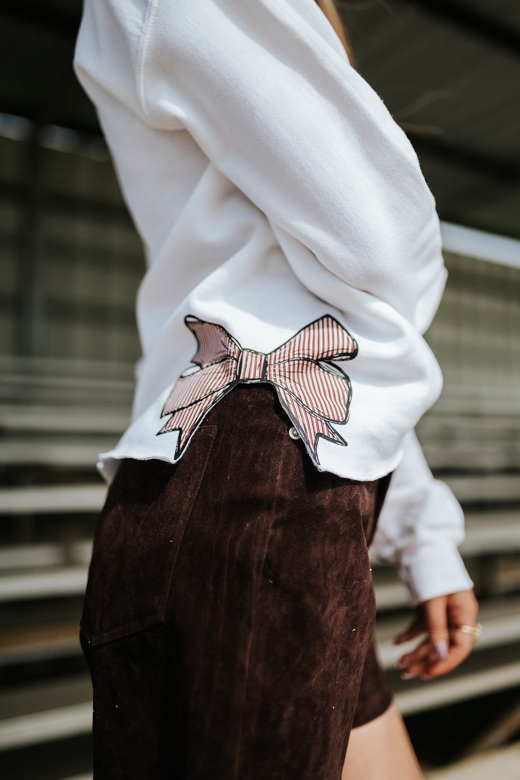 White Tigers Side-Bow Sweatshirt