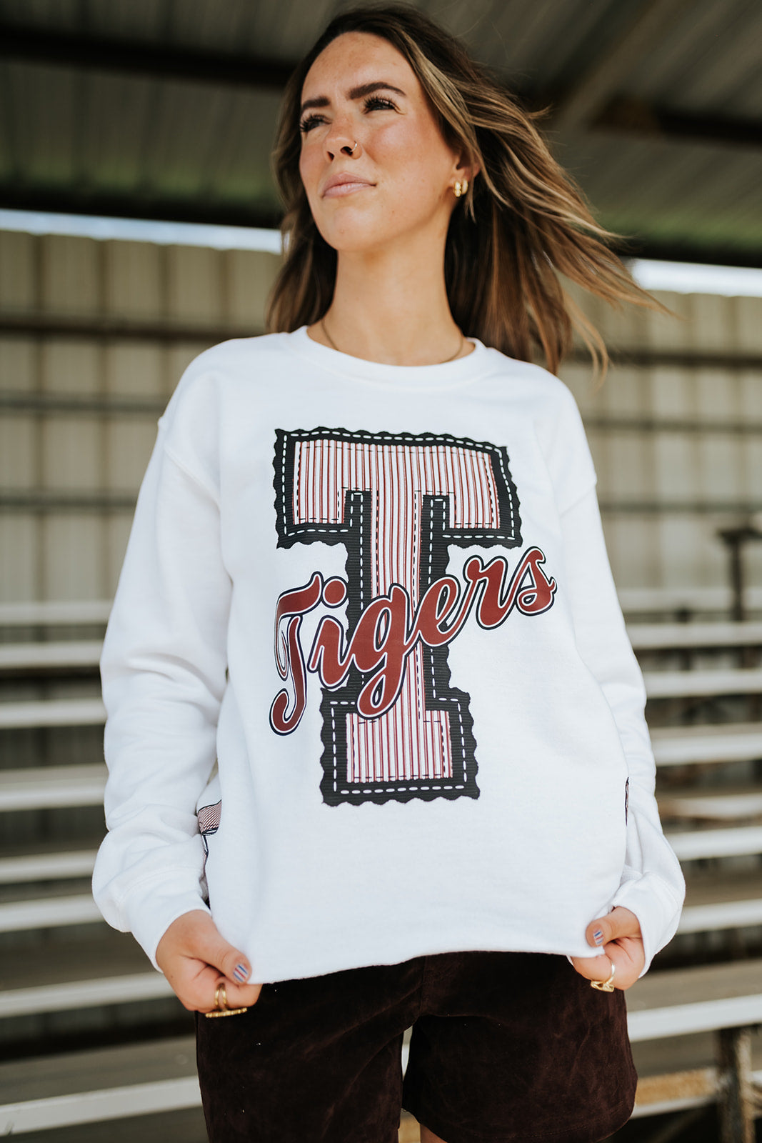 White Tigers Side-Bow Sweatshirt