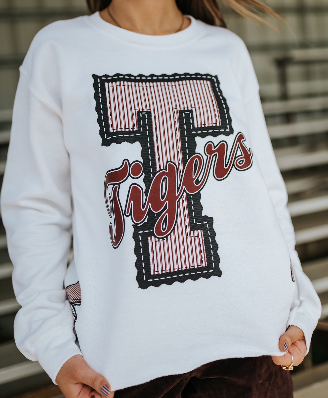 White Tigers Side-Bow Sweatshirt