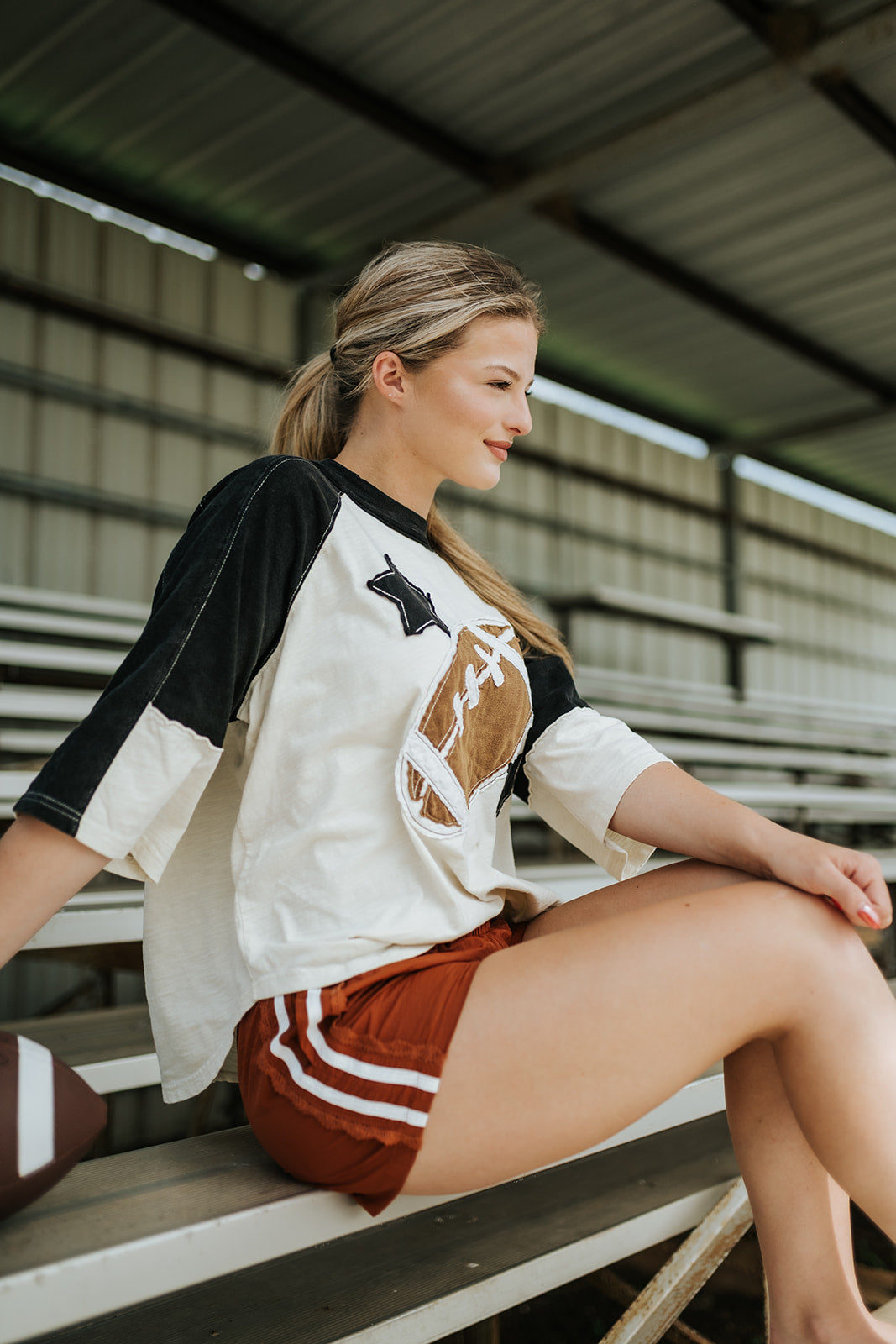 Lace Trim Burnt Orange Shorts CP18000