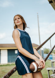Navy Sleeveless Athletic Top CT9598