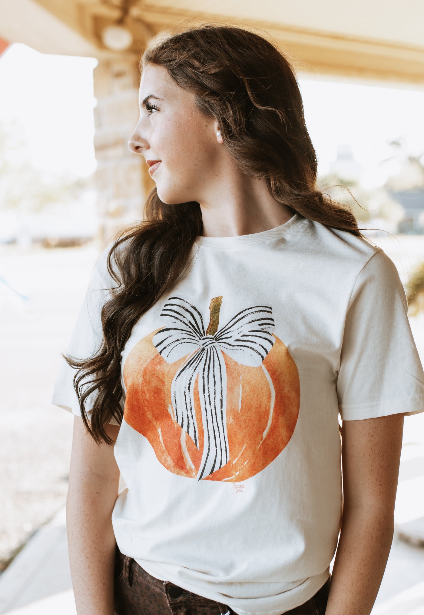 Pumpkin Bow Tee