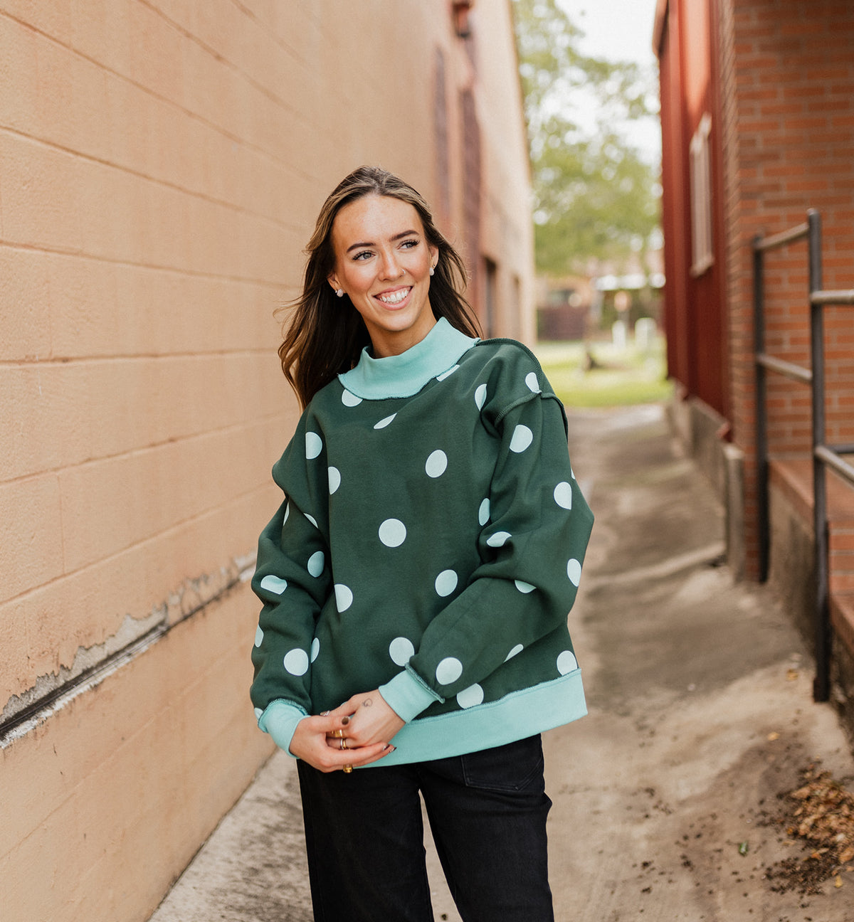 But God Two-Sided Mock Neck Sweatshirt