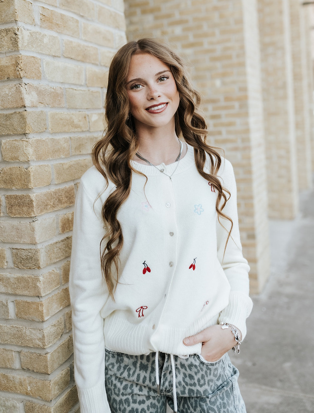 Sweet Embroidered Knit Cardigan RP2661