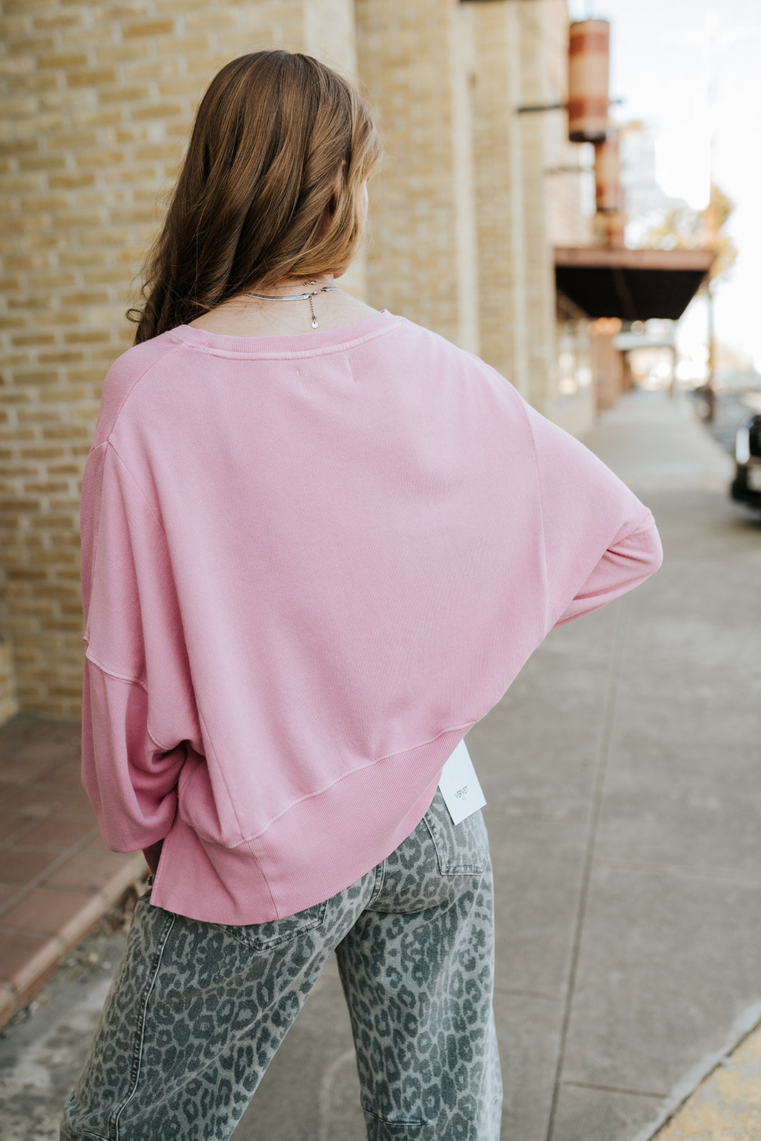 Pigment Cashmere Rose Trenton Sweater