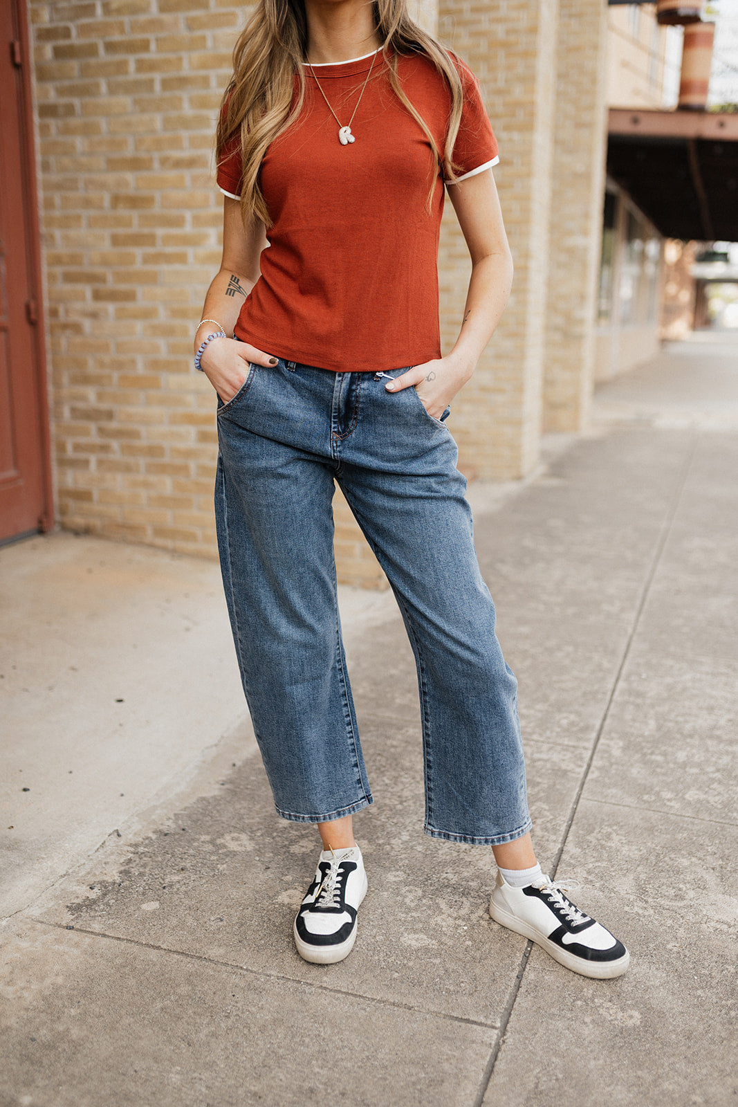 The Off Duty Bowed Ankle Breakpoint Jeans DP263158
