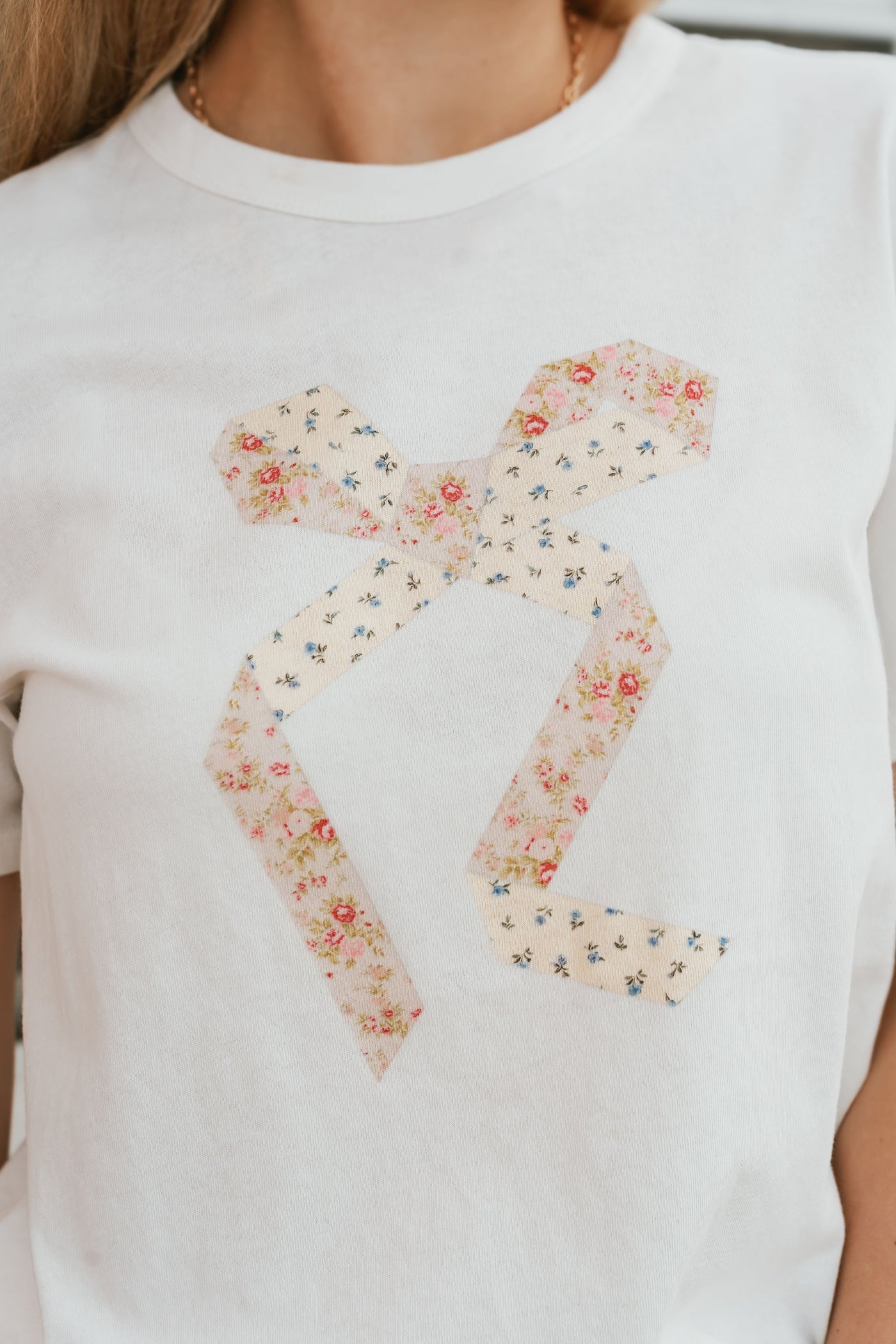 Ivory Bow Graphic Tee TBT13809
