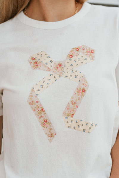 Ivory Bow Graphic Tee TBT13809