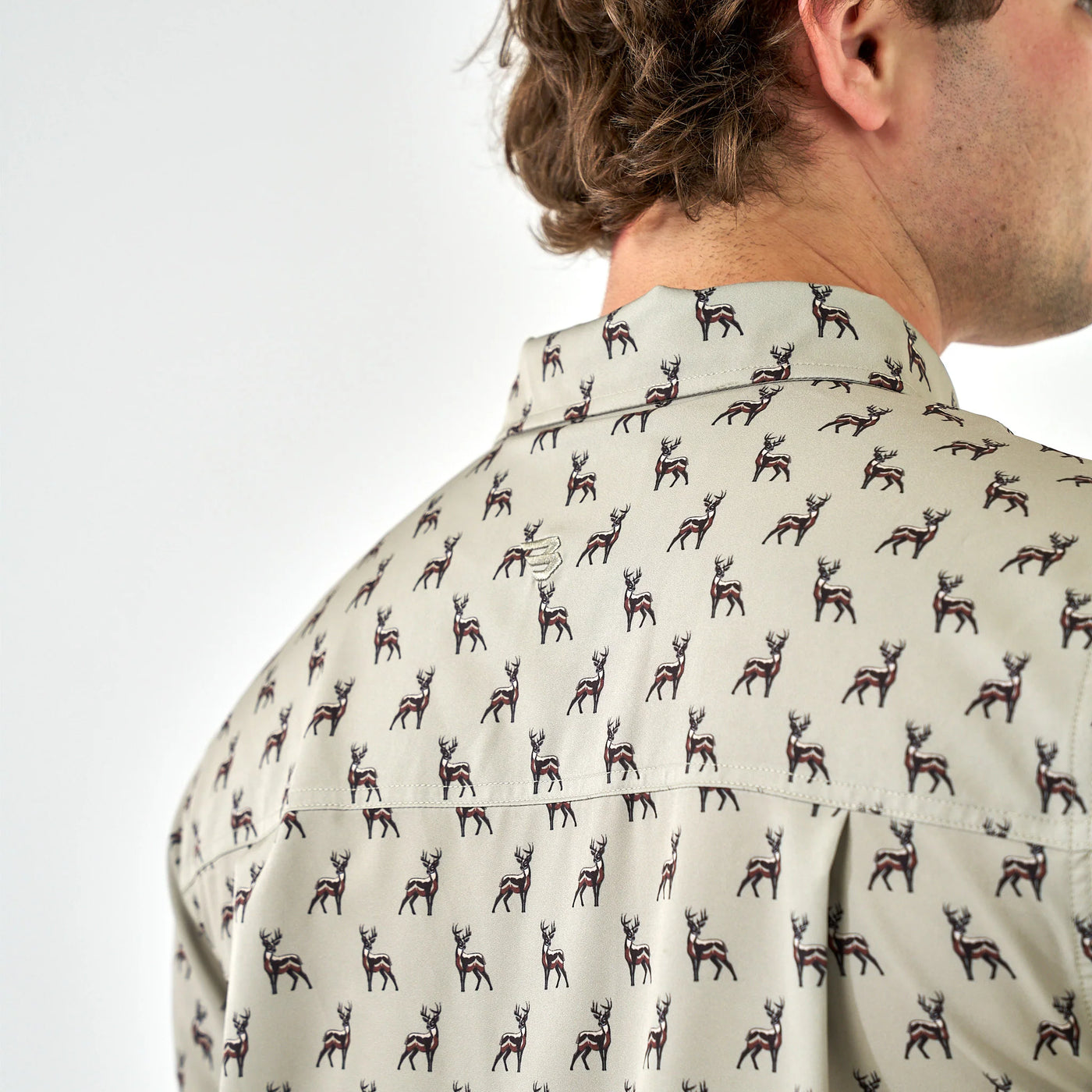 Burlebo Whitetail Green Performance Button Up