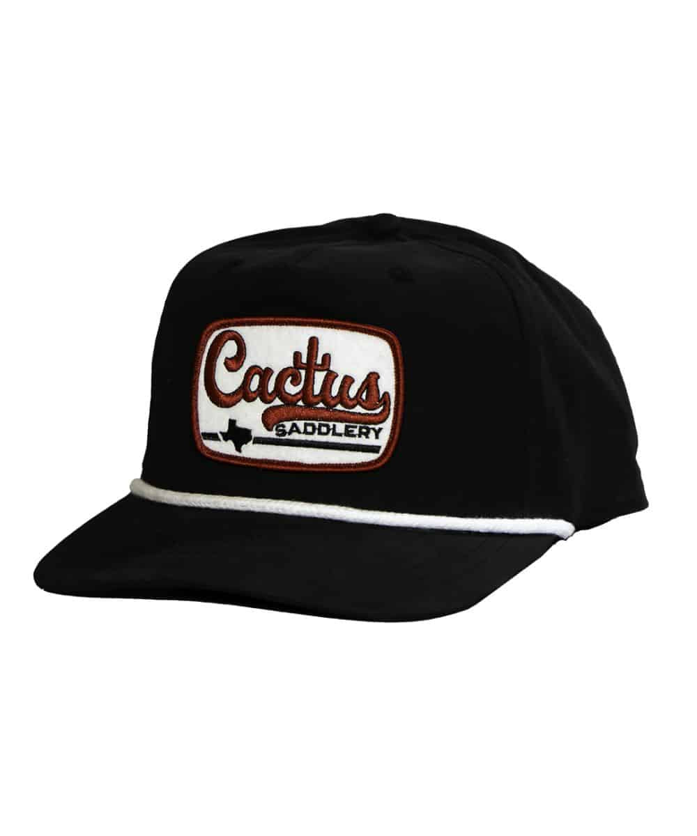Cactus Saddlery Black/Black White Cap RDHC-475