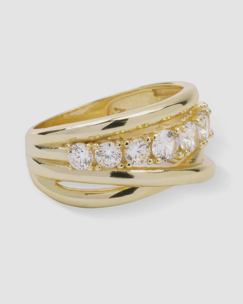 Oh She Fancy Gold Stacked Diamond Ring