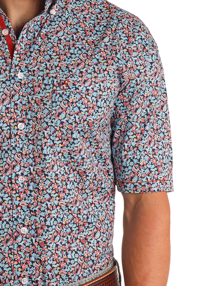 Men's Navy Short Sleeve Shirt RMB3S05677