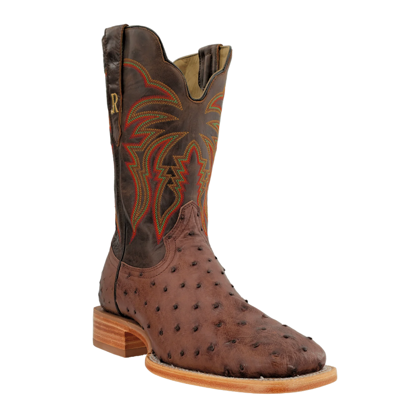 R. Watson Tobac Full Quill Ostrich Boots RW4508-2