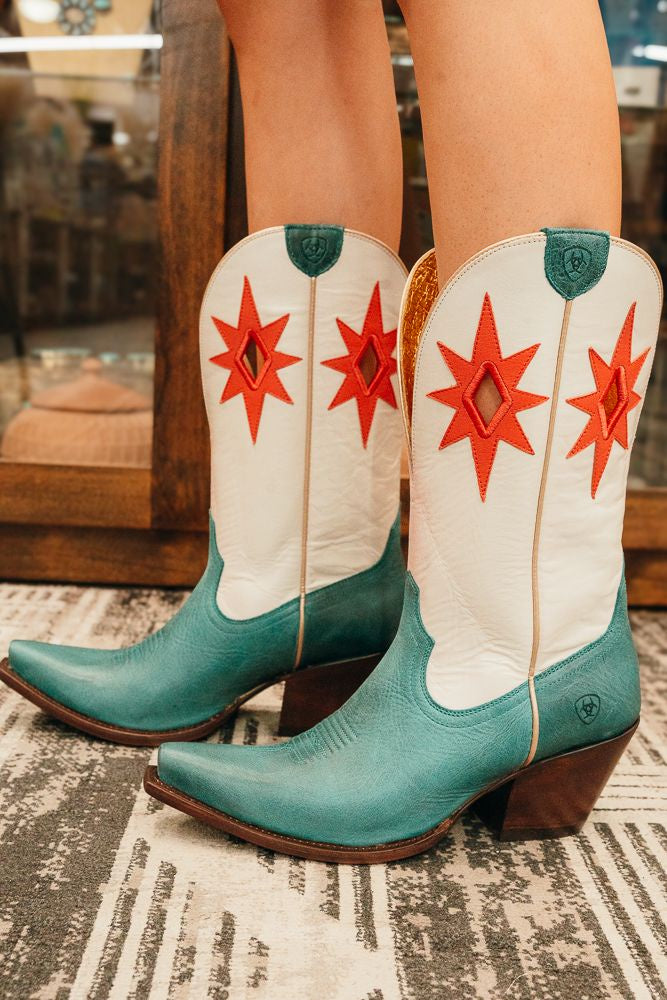 Ariat Women's Starlight Western Boot Turquoise/Pearly White 10061313