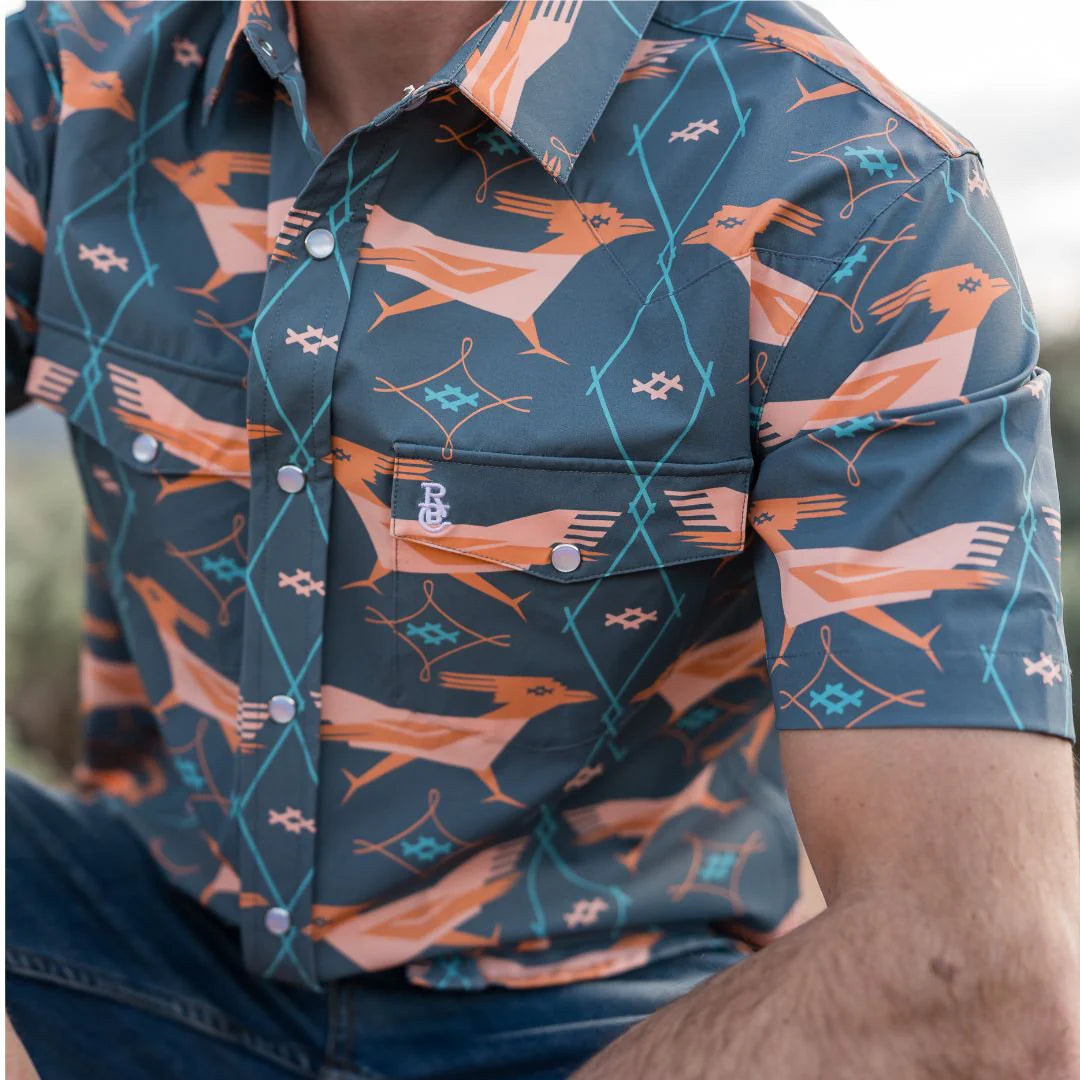 Raised by Coyotes Roadrunner Pearl Snap Shirt