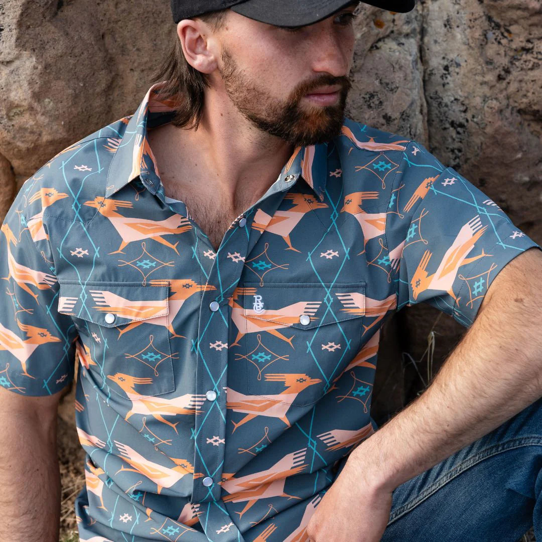 Raised by Coyotes Roadrunner Pearl Snap Shirt