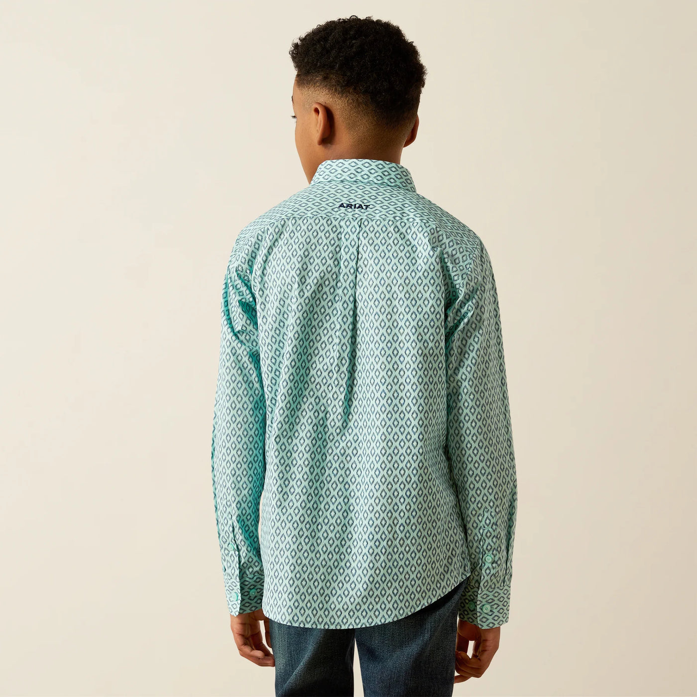 Ariat Boys Canyon Long Sleeve Shirt Mint 10054785