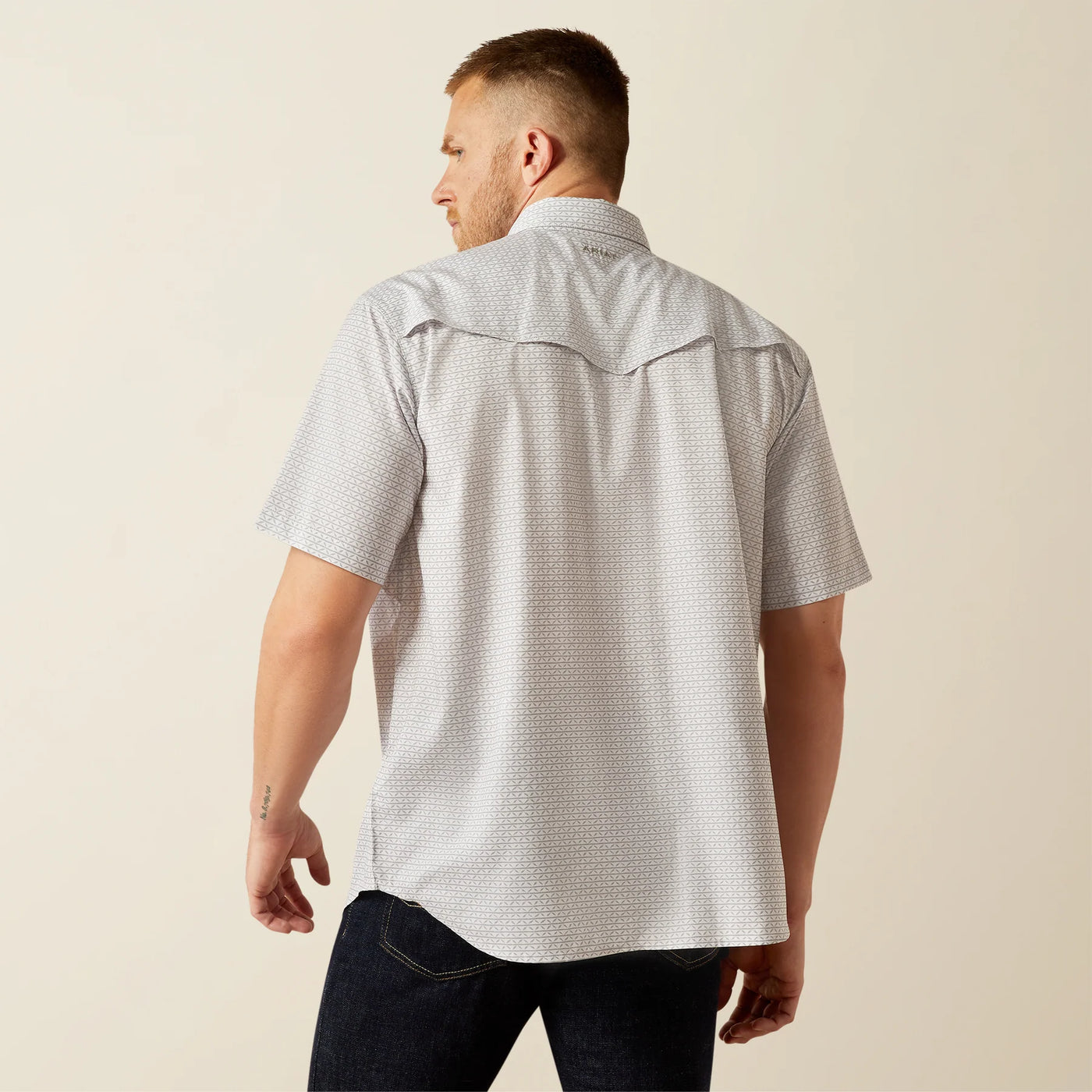 Ariat Men's Western VentTEK Classic Fit Shirt Moonbeam 10054483