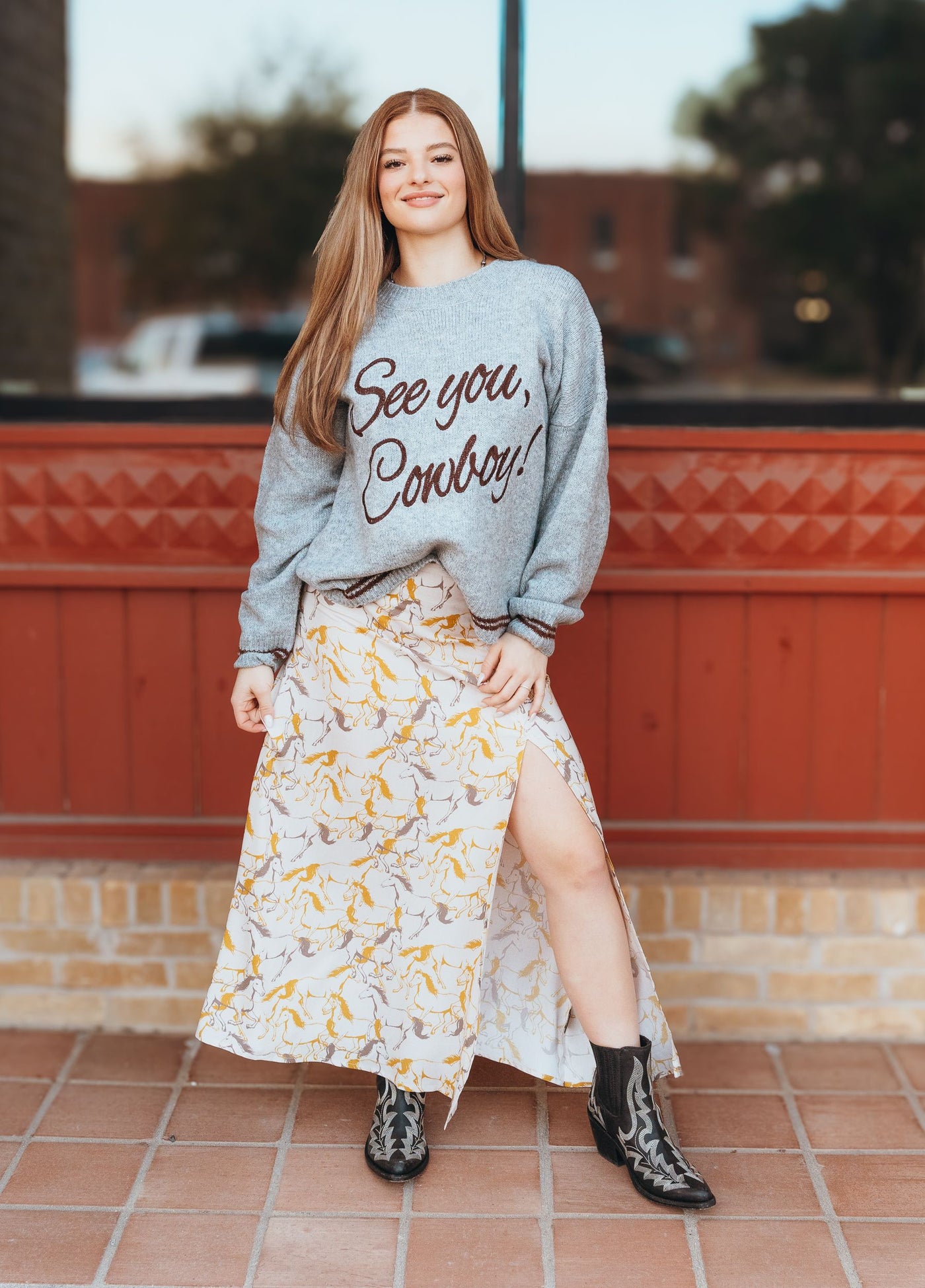 Rock & Roll BW69B03298 Horse Maxi Skirt