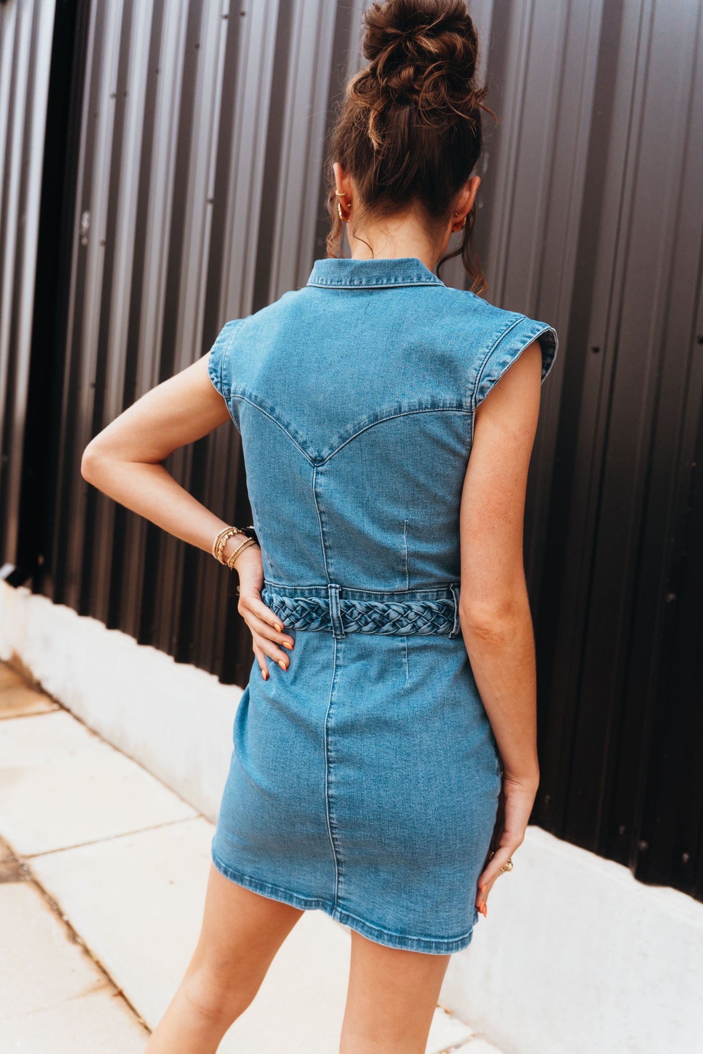 Rock & Roll Women's Braided Detail Dress BWD1D06412