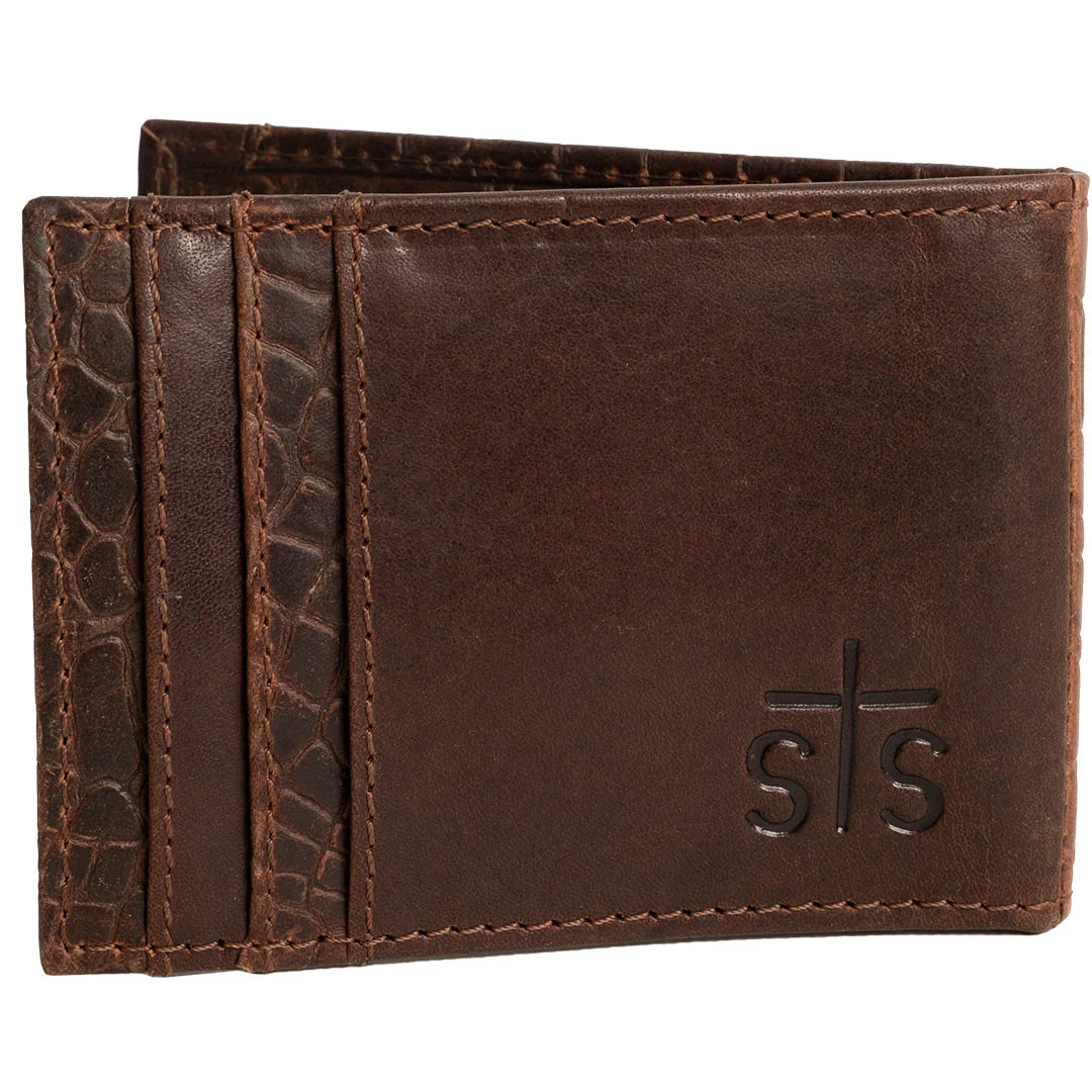 STS Money Clip Card Wallet Croc