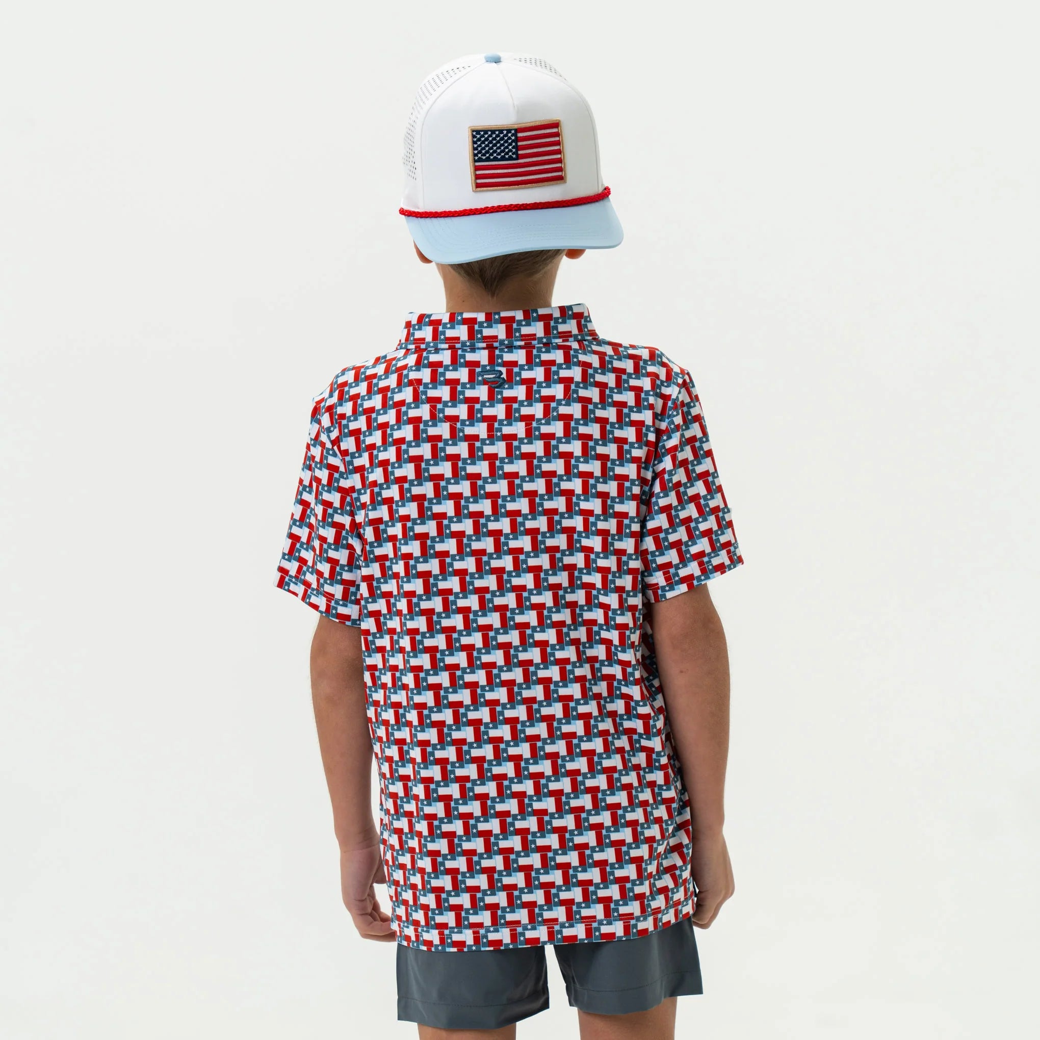 Burlebo Youth Texas Flags Polo