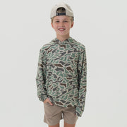 Burlebo Youth Retro Duck Camo Performance Hoodie