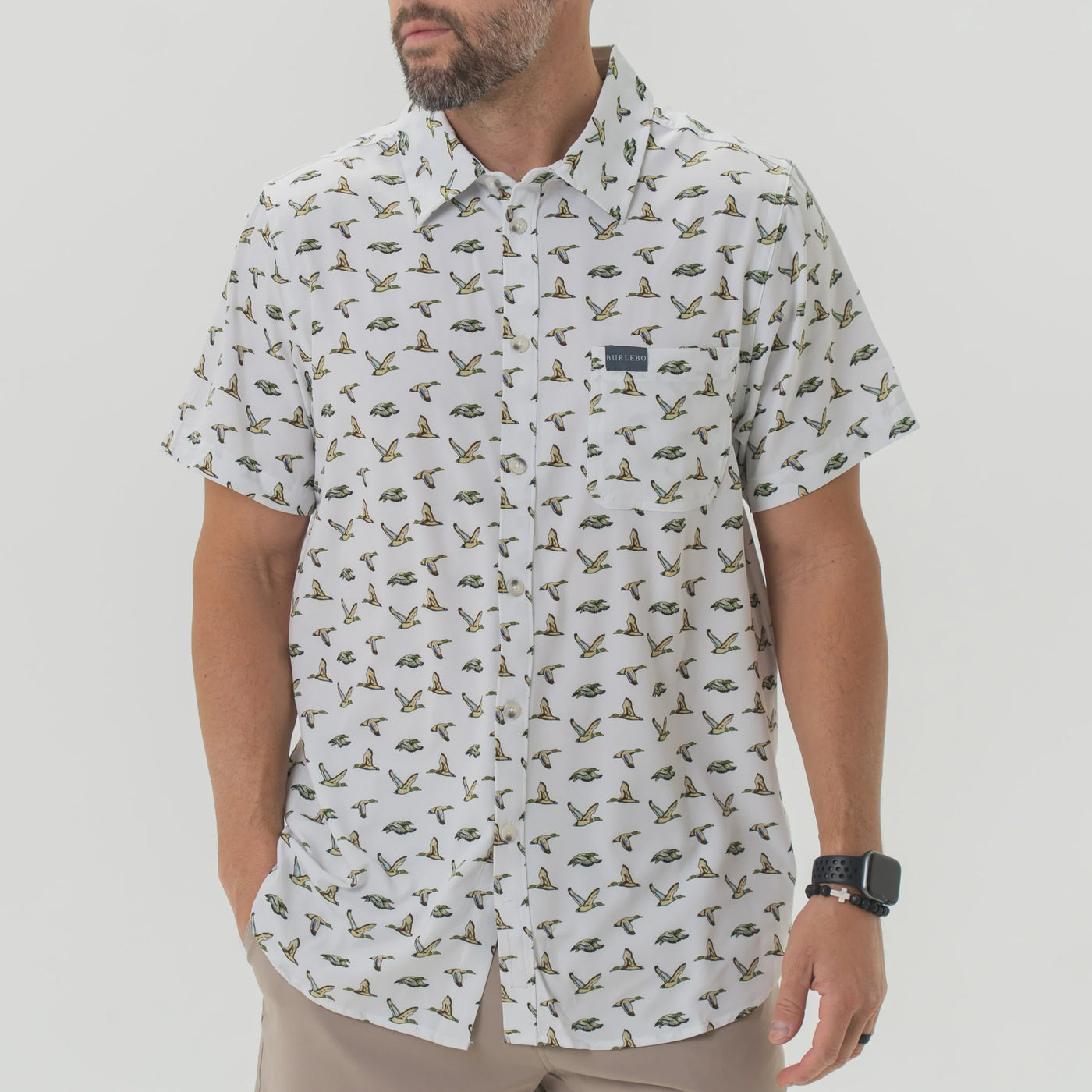 Burlebo Flying Mallard Performance Button Up