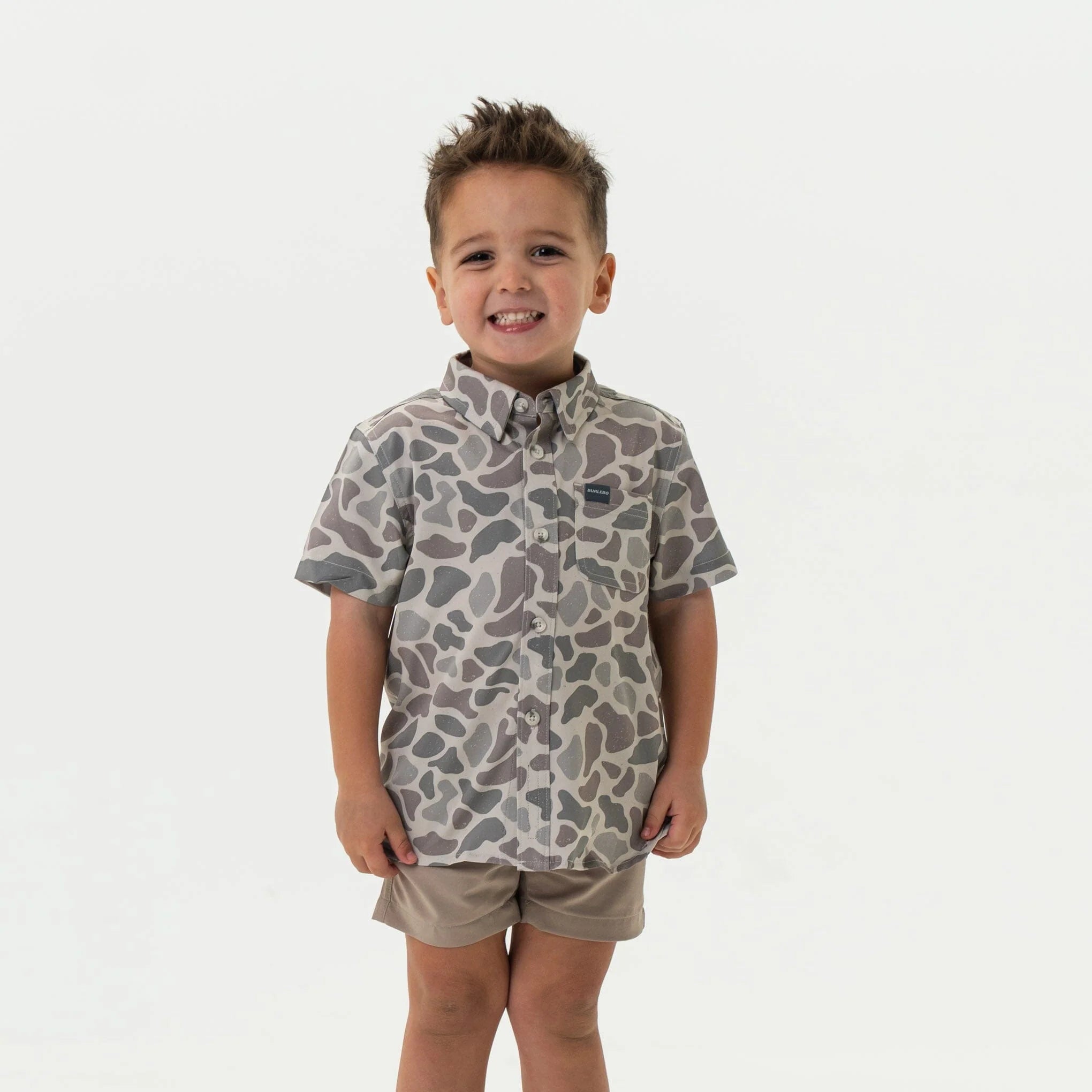 Burlebo Youth Classic Deer Camo Performance Button Up