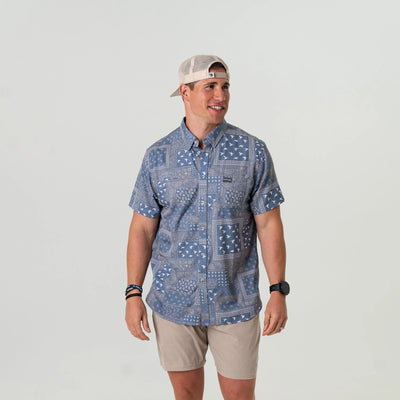 Burlebo Duck Paisley Performance Button Up