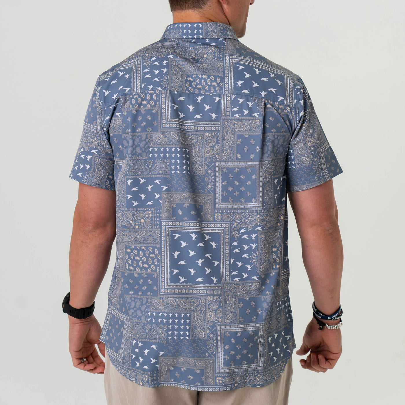 Burlebo Duck Paisley Performance Button Up