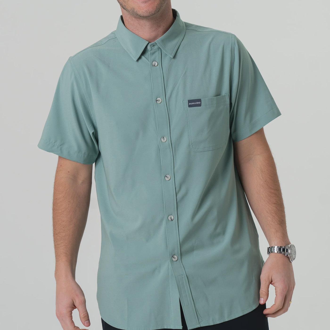 Burlebo Ocean Swell Performance Button Up