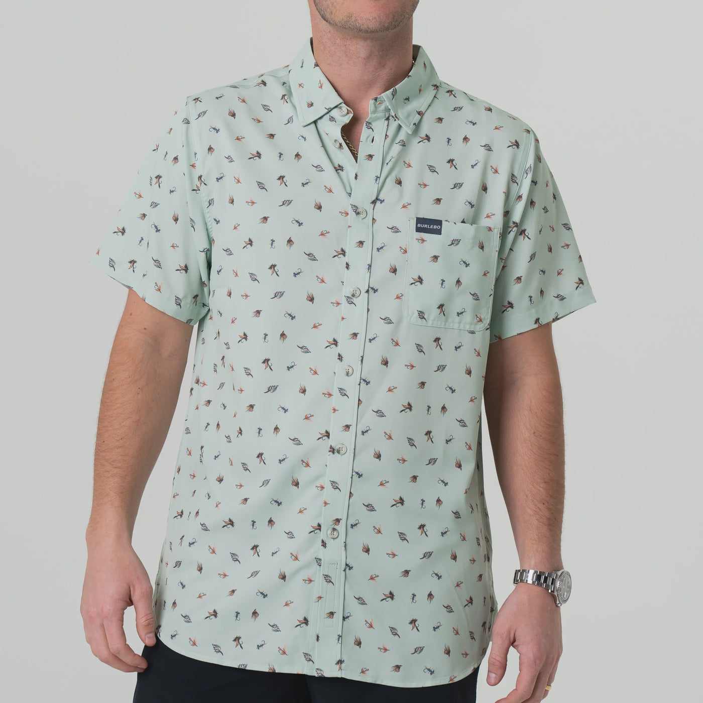 Burlebo Tying Flies Performance Button Up