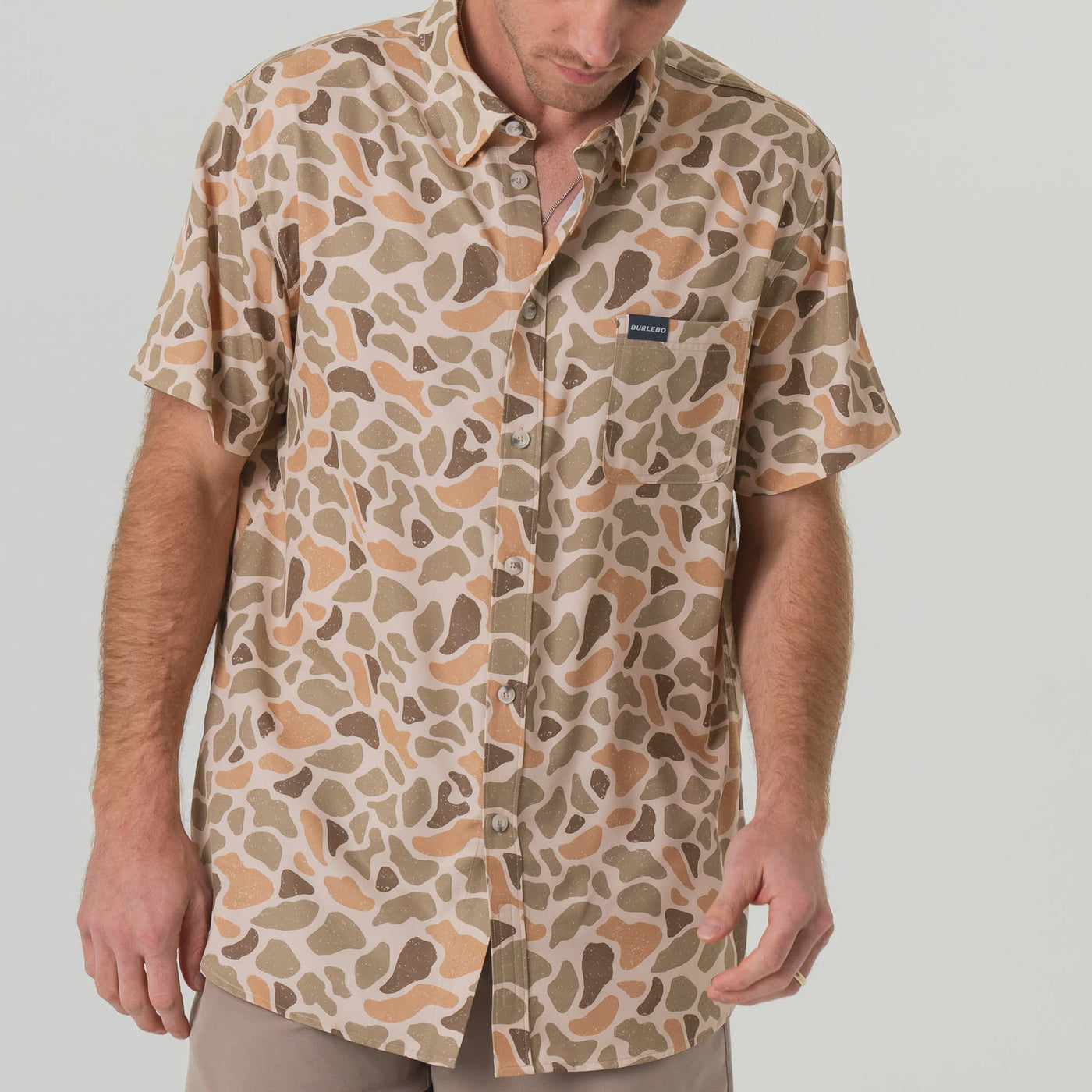 Burlebo Venado Camo Performance Button Up