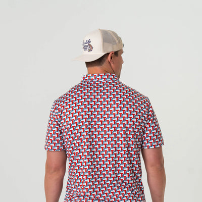 Burlebo Texas Flag Performance Polo