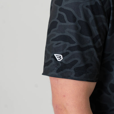 Burlebo Black Camo Performance Polo