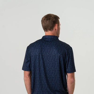 Burlebo Navy Stars & Stripes Performance Polo