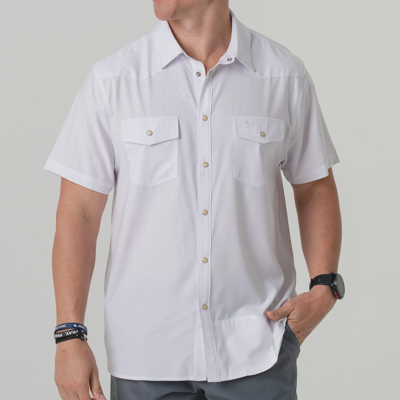 Burlebo White Performance Western Shirt