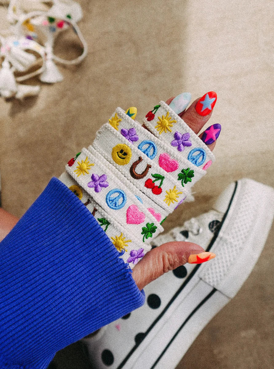 Lucky Icon Embroidered Bracelet