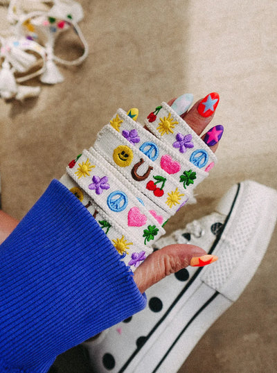 Lucky Icon Embroidered Bracelet