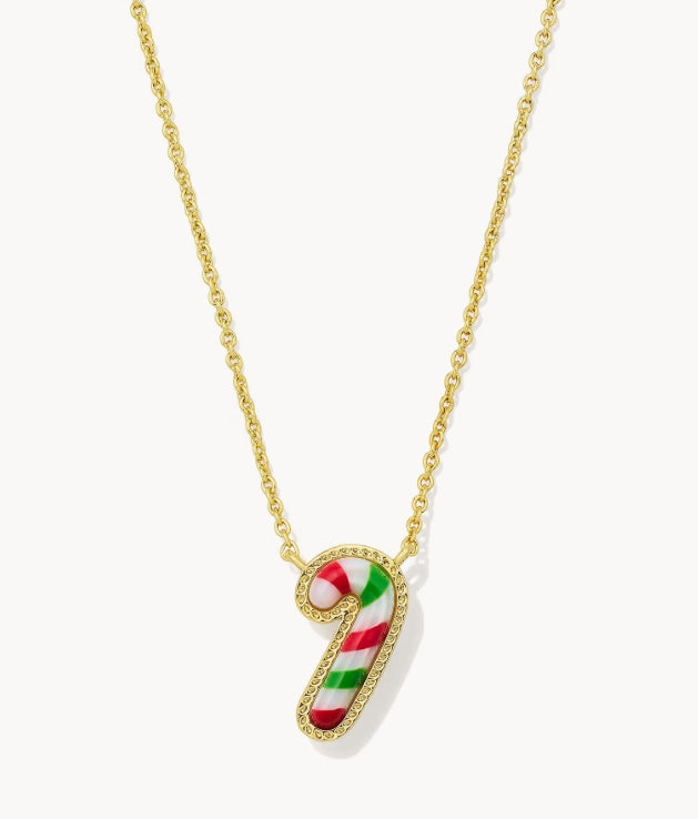 KS Candy Cane Pendant Necklace