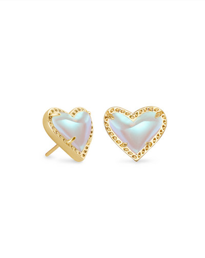 Kendra Scott Ari Heart Stud Gold