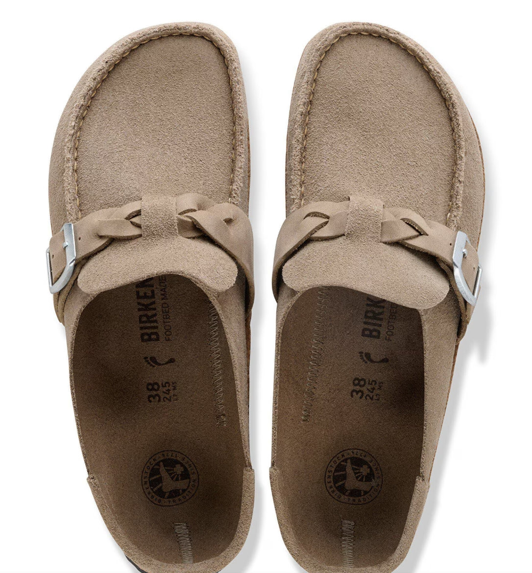 Birkenstock Buckley Braided Suede Taupe Narrow/Medium